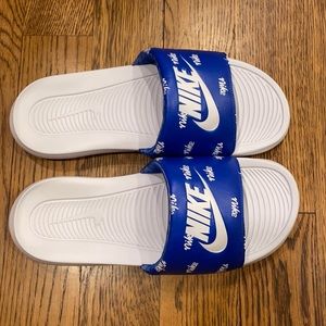 Blue/White Nike slides rare classics